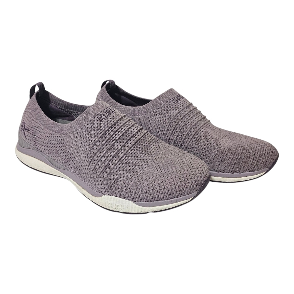 KURU Stride Sneakers Purple Textured Breathable Knit Mesh Slip On Size 11